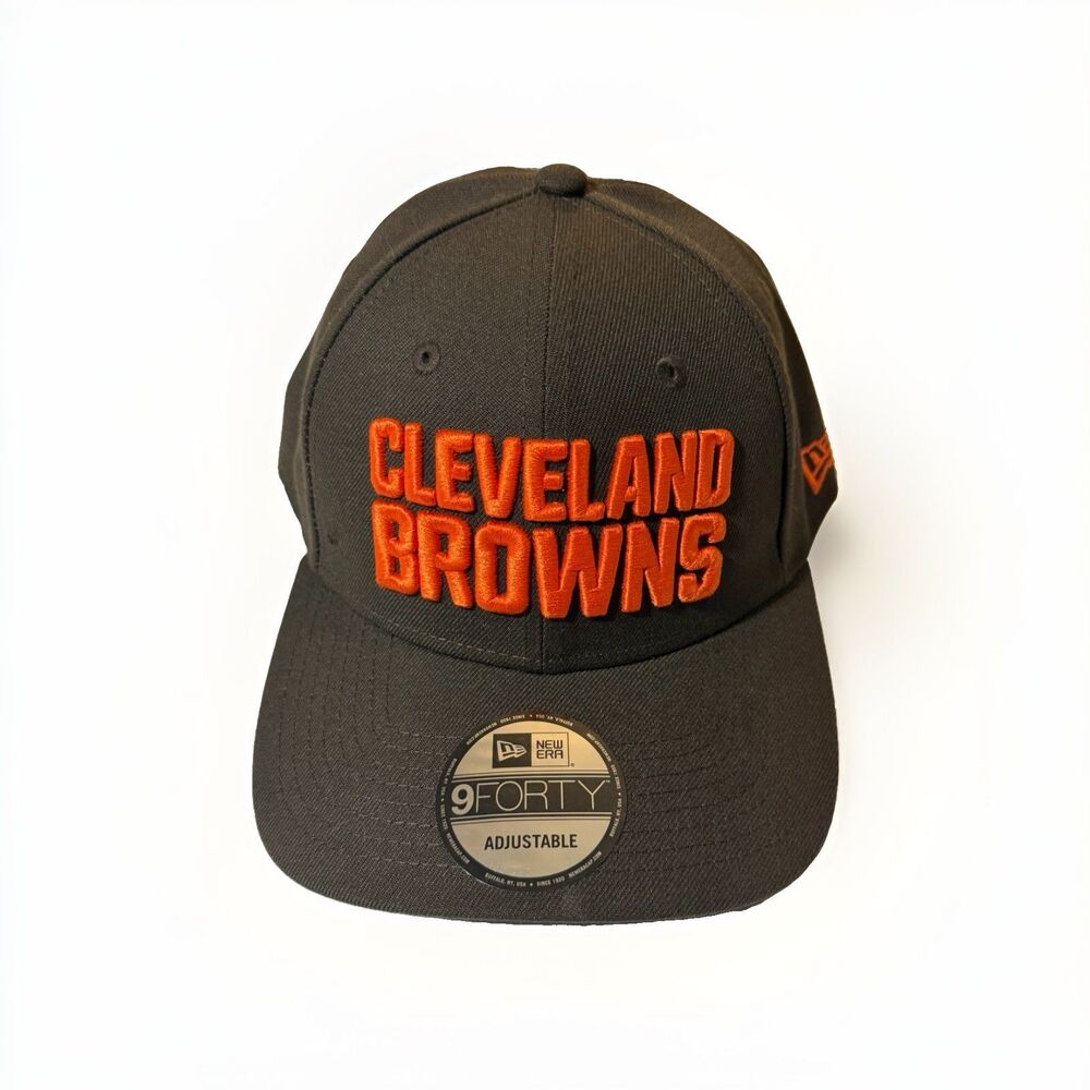 NWT New Era Cleveland Browns 9FORTY Adjustable Hat Cap Black Orange NFL